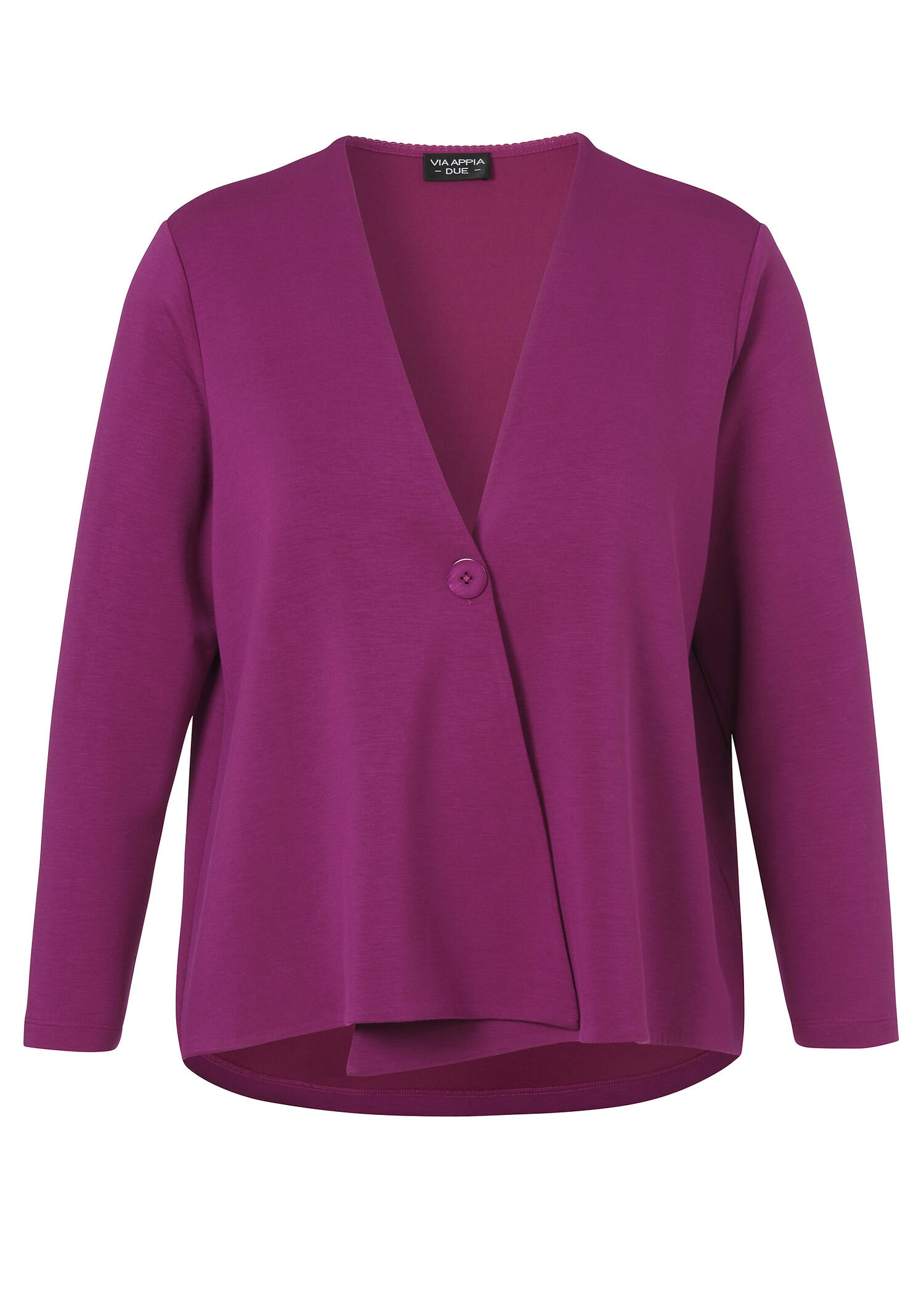 Edel-lässige Shirt-Jacke mit 1-Knopf-Verschluss /