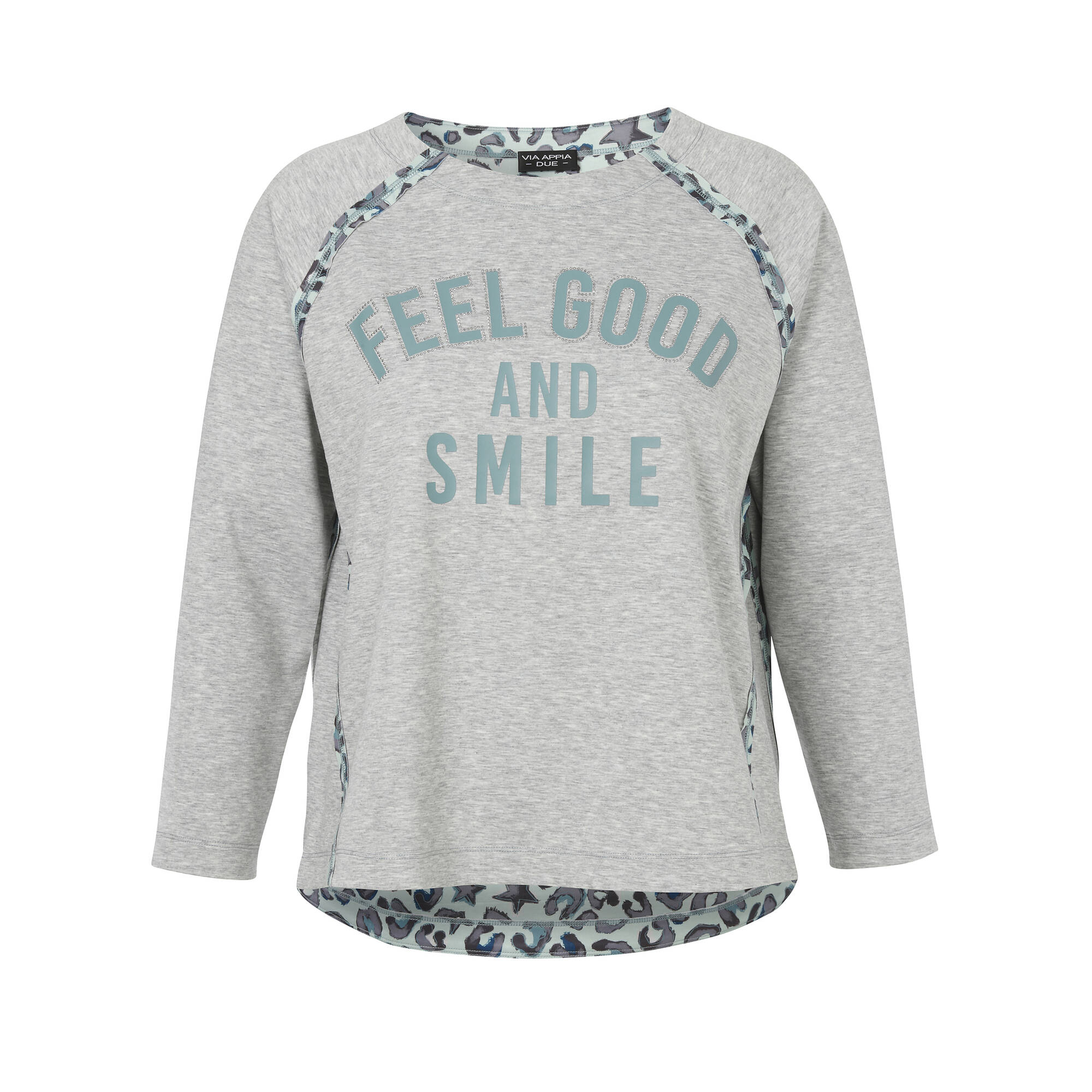 Sweatshirt mit geschmücktem Motto-Print