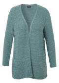 Flauschige Bouclé-Strickjacke / 