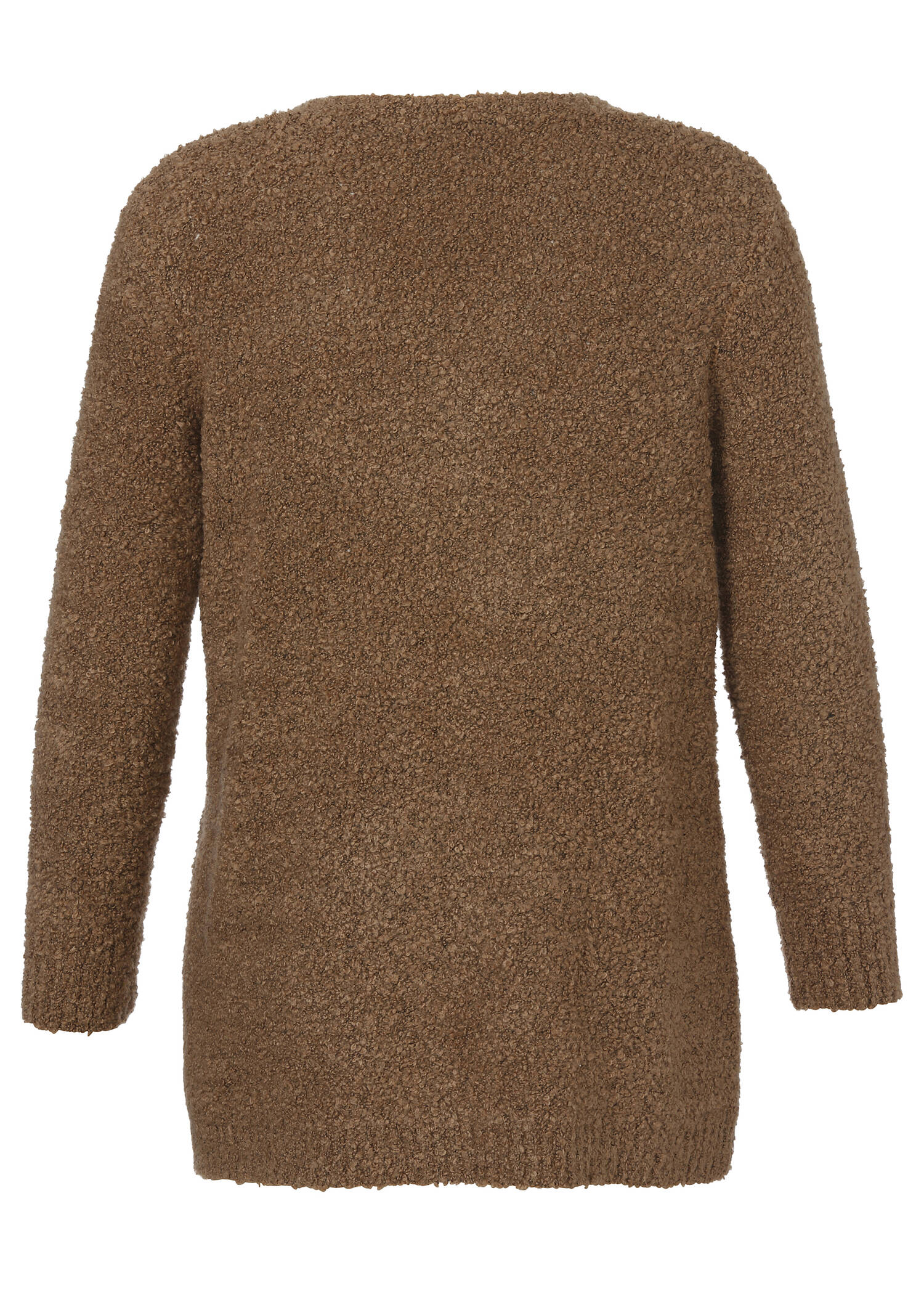 Flauschige Bouclé-Strickjacke /