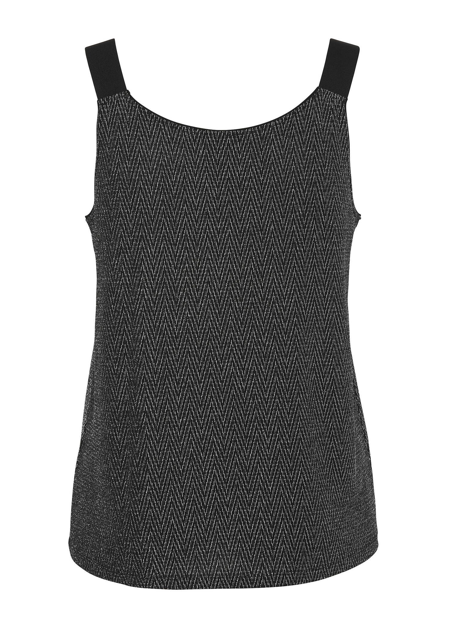 Edles Kombi-Top mit Lurex-Glitzereffekt /