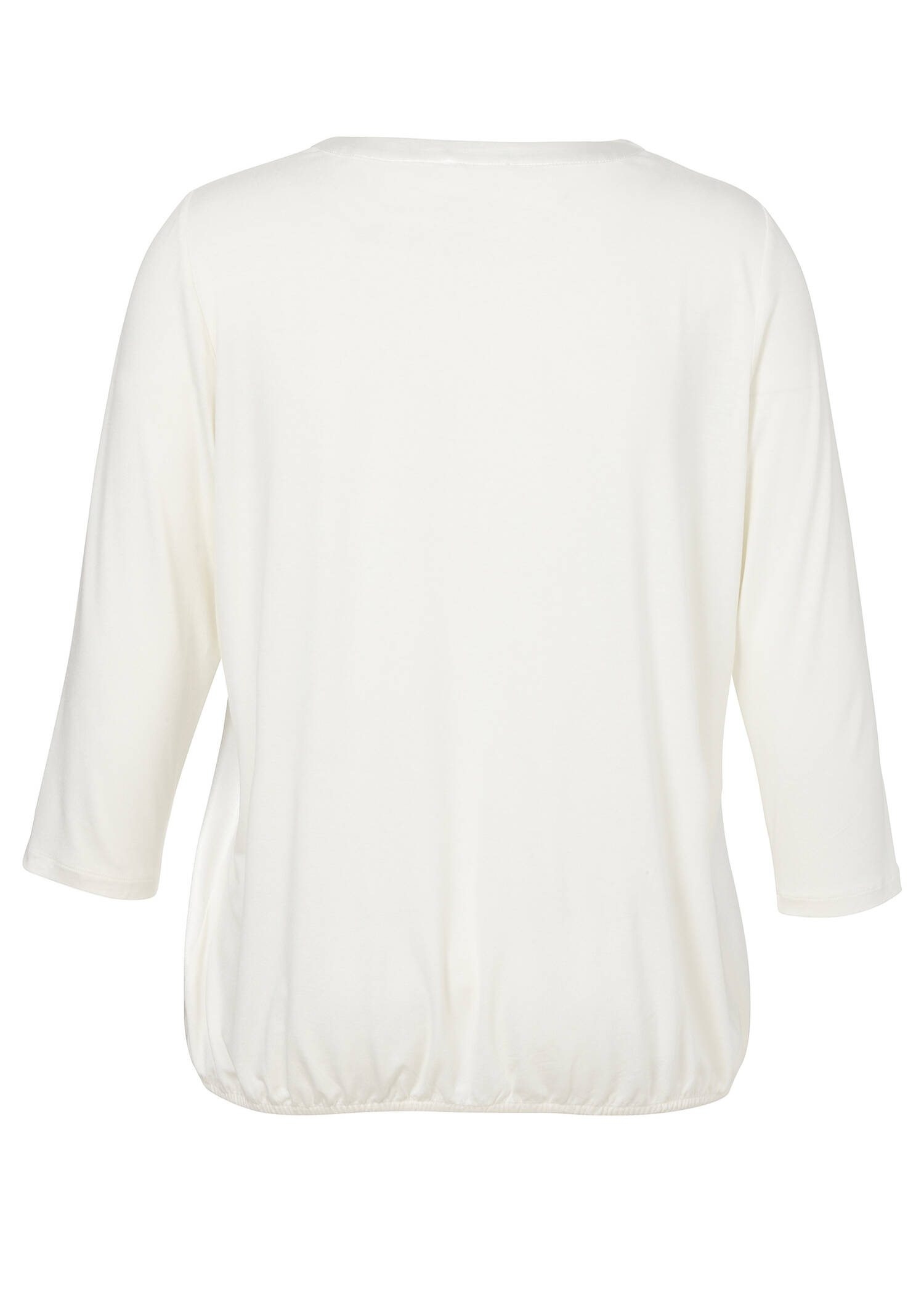 Edles 3/4-Arm Blusenshirt mit glänzender Front /