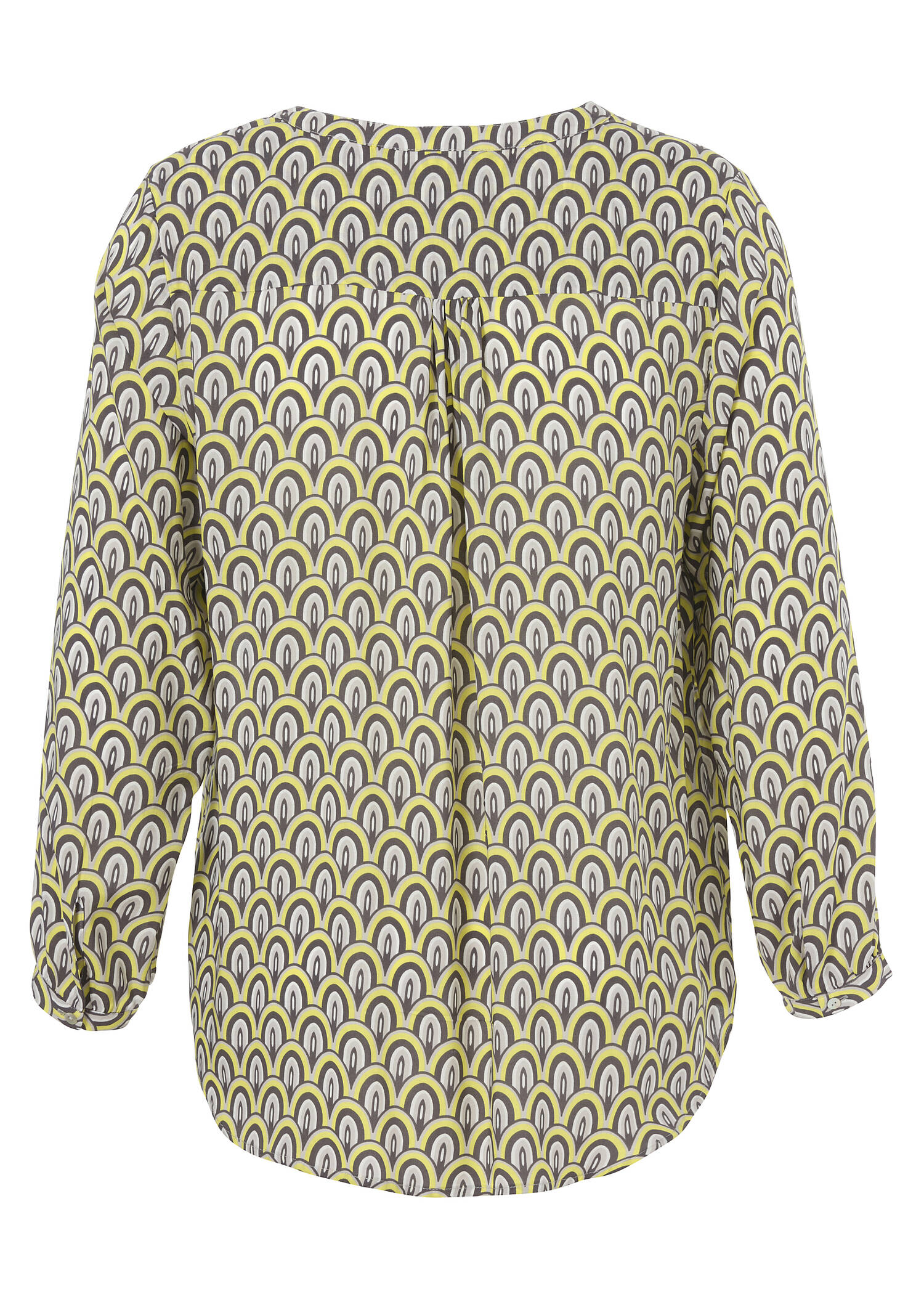Klassische Bluse mit Allovermuster /