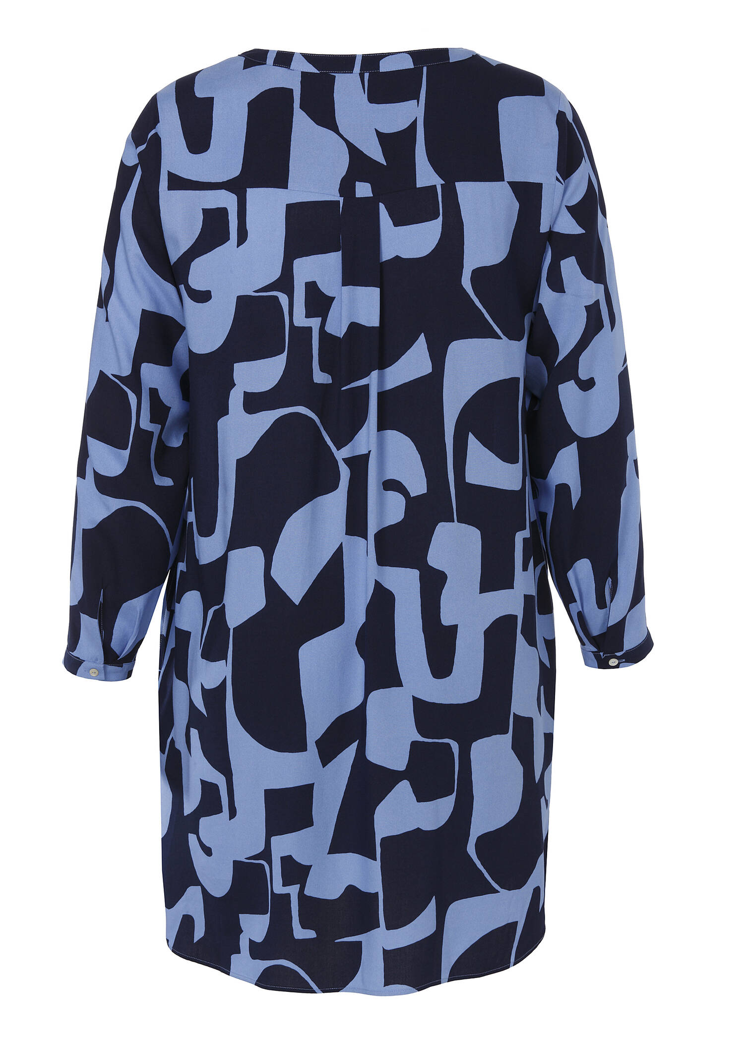 Lange Tunika mit Allover-Print /
