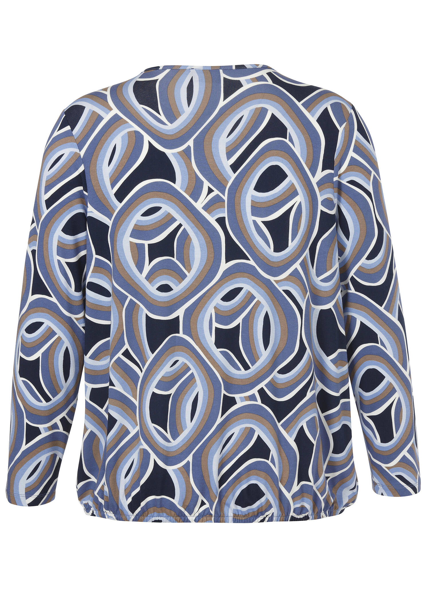 Feminines Langarm-Shirt mit Gummizugbund /