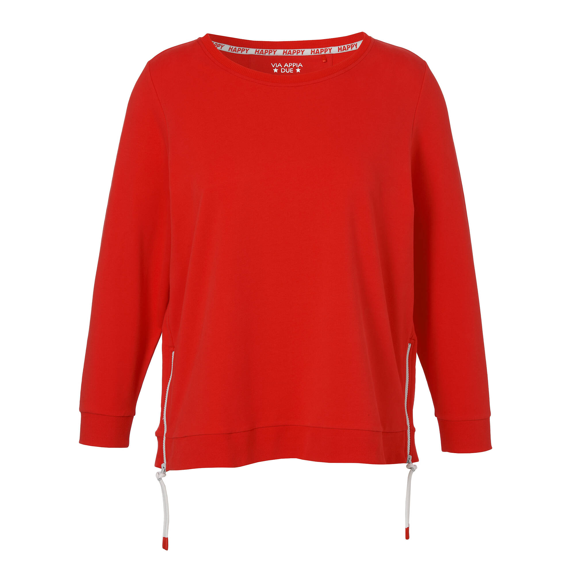Softes Baumwoll-Sweatshirt mit Zierzippern
