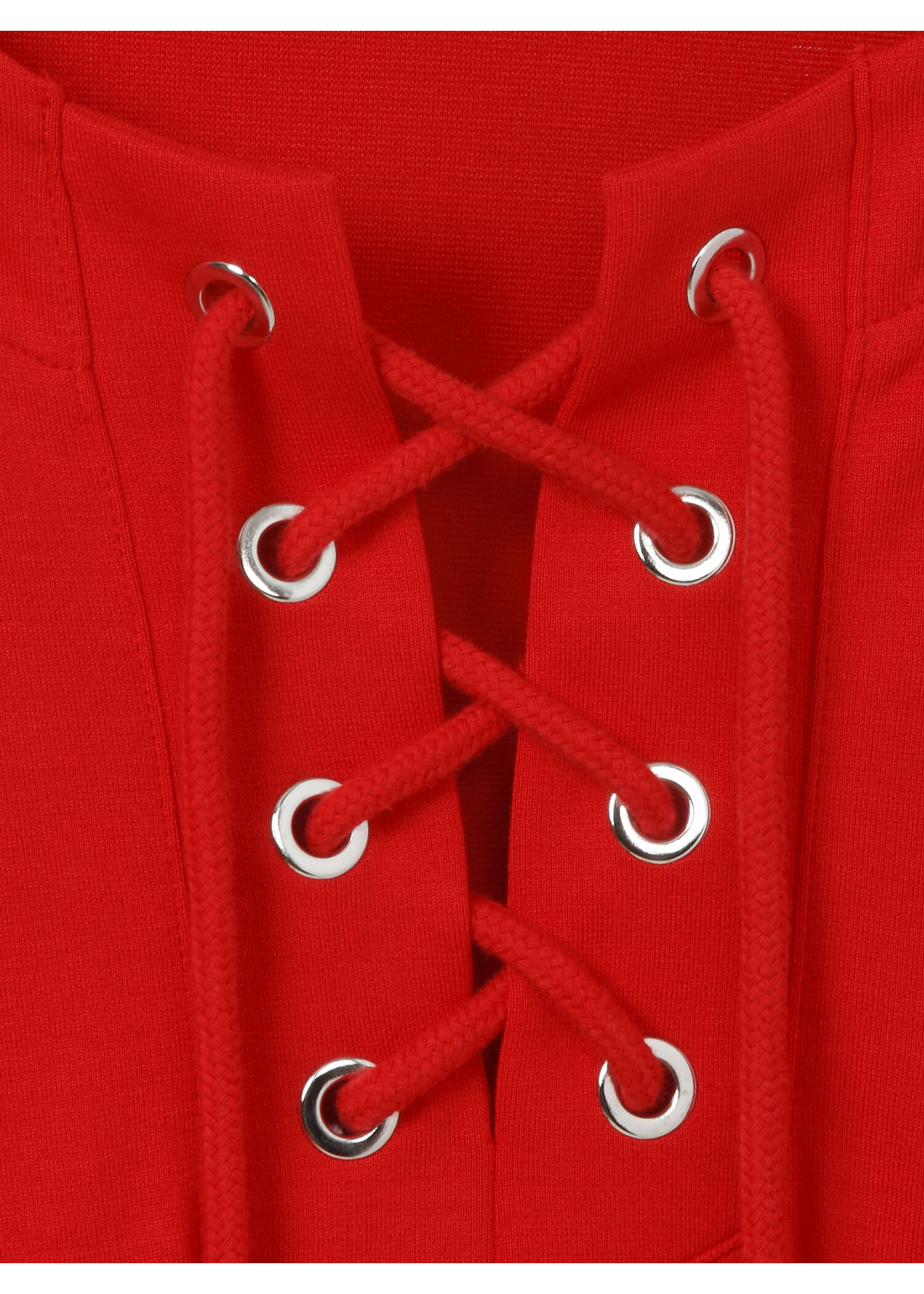 3/4-Arm Sweatshirt mit geschnürtem Ausschnitt /