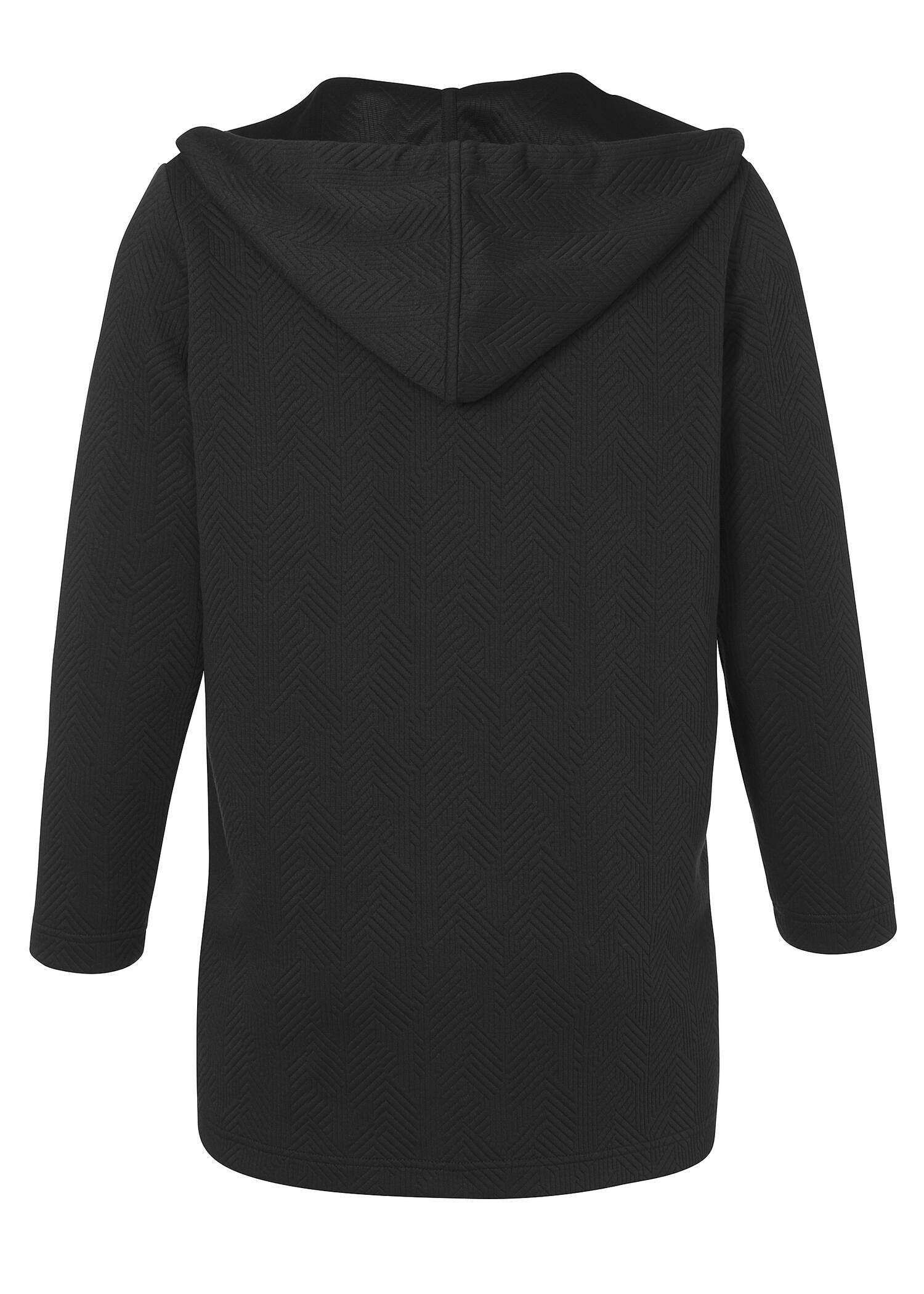 Offene Longjacke mit Kapuze /