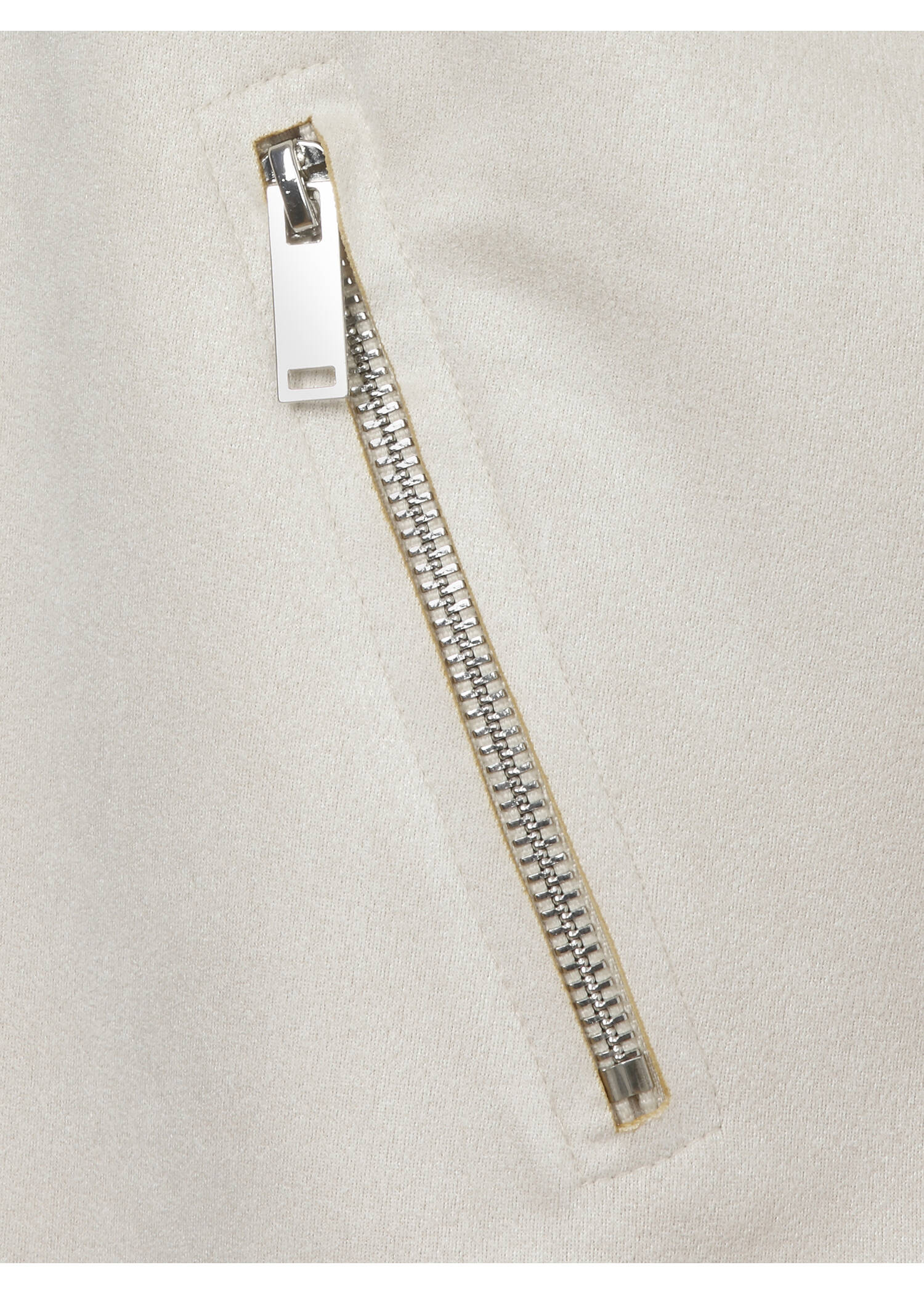 Kurze Reversjacke aus veganem Velours-Leder /