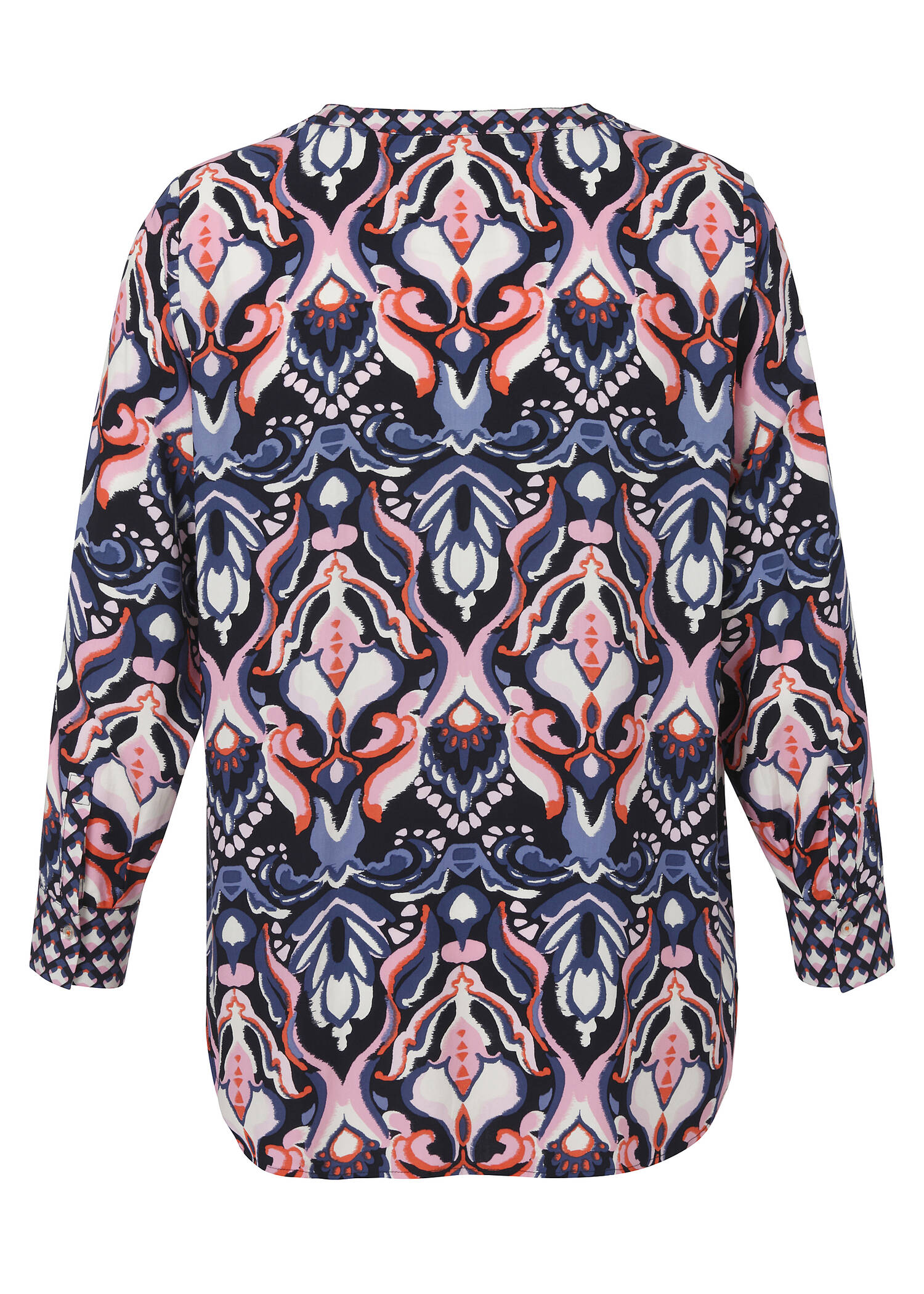 Viskose Bluse mit Print Marine Multicolor /