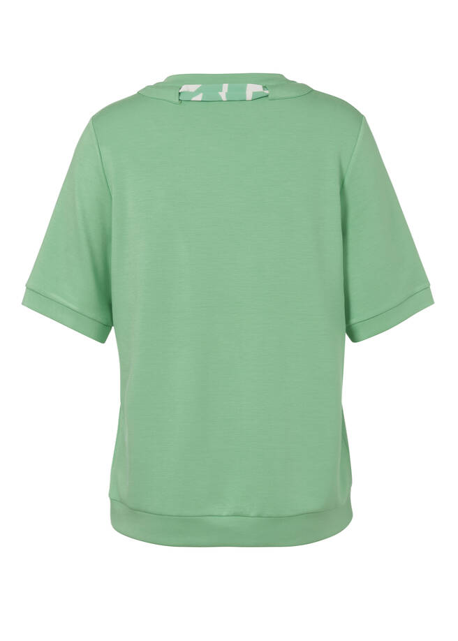 Halbarm-Sweatshirt mit Schmuckband / 