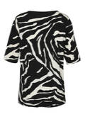 Leicht ausgestelltes Animal Print T-Shirt Zebra / 
