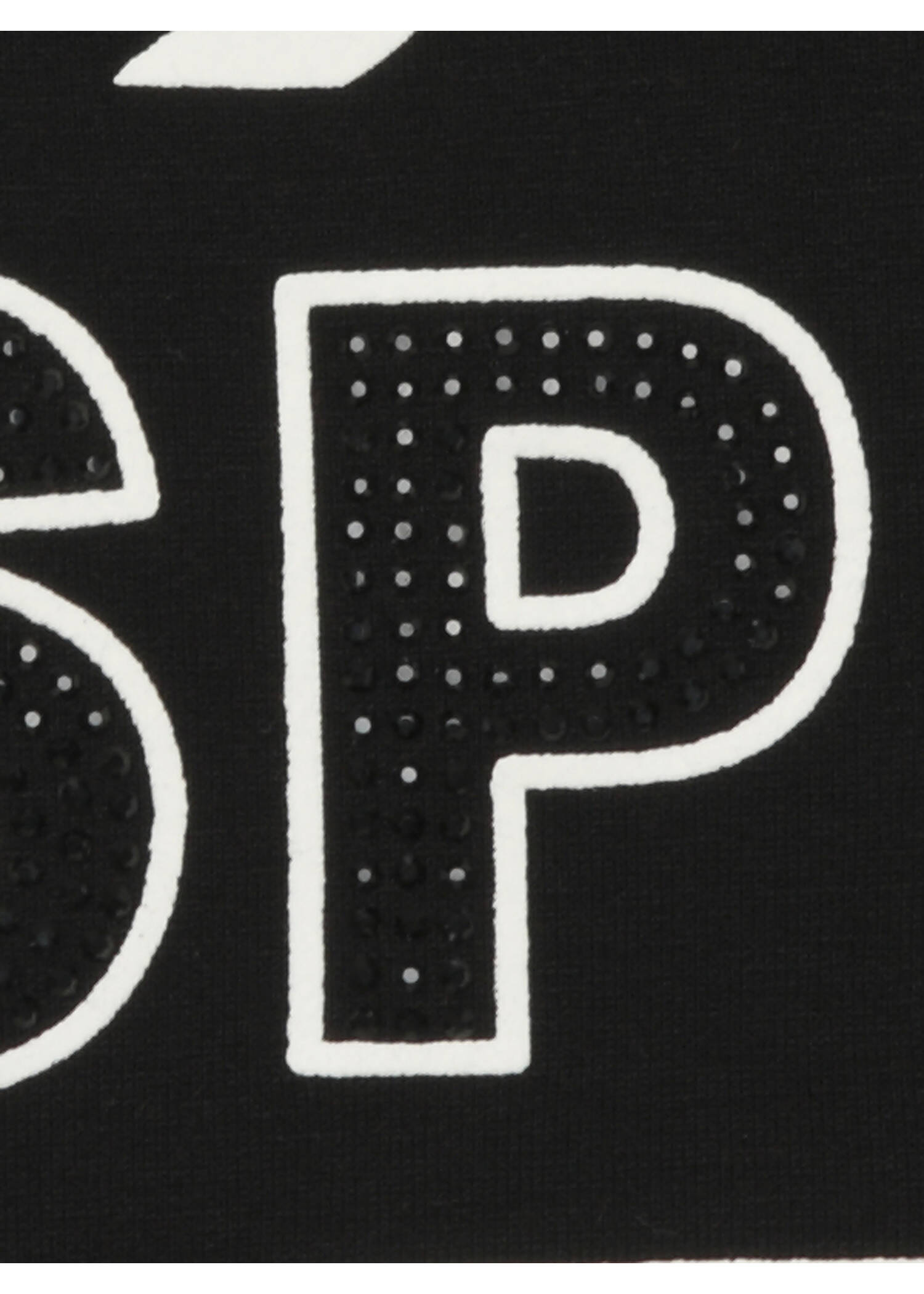 T-Shirt mit verziertem Motto-Print und Zebrarücken /