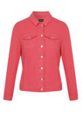 Farbige Jeansjacke mit modischem Crash-Effekt / 