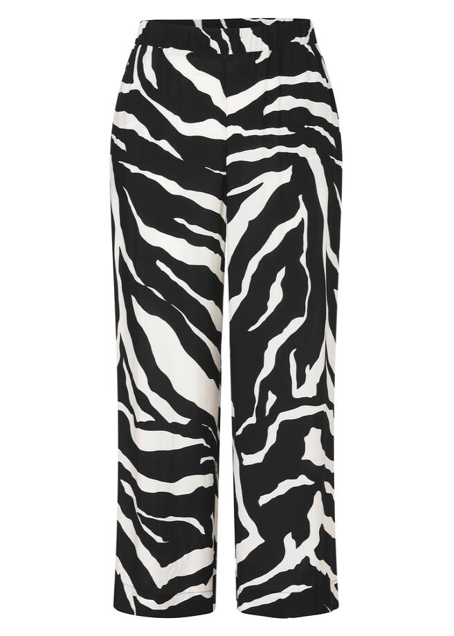 Luftige Viskose-Schlupfhose mit Zebramuster / 
