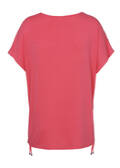 Print Blusenshirt mit einfarbigem Jersey-Rückteil / 