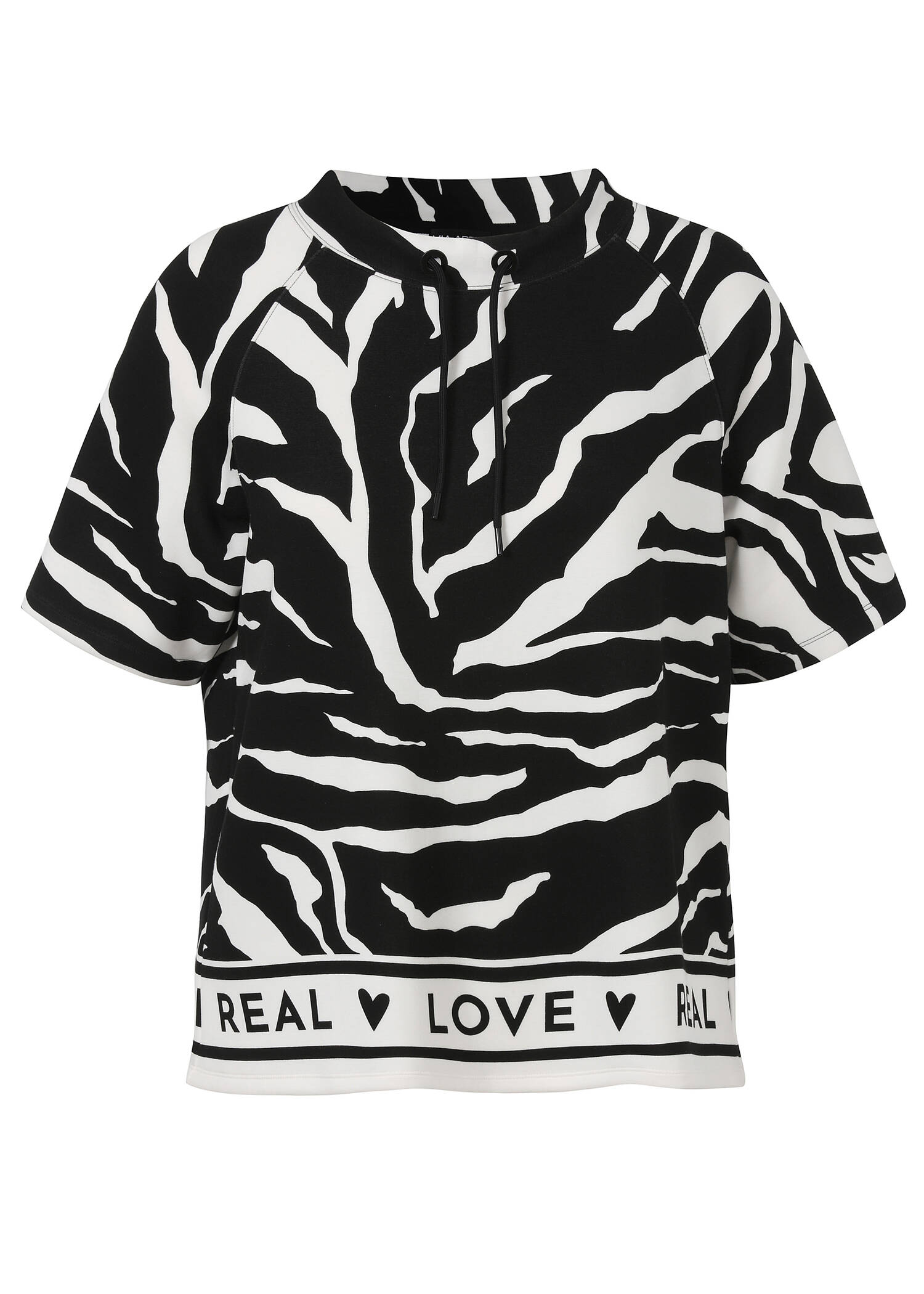 Halbarm-Sweatshirt Modern Animal Print /