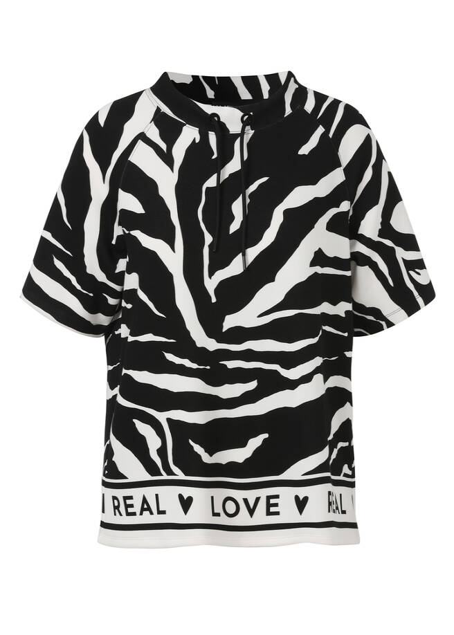 Halbarm-Sweatshirt Modern Animal Print / 