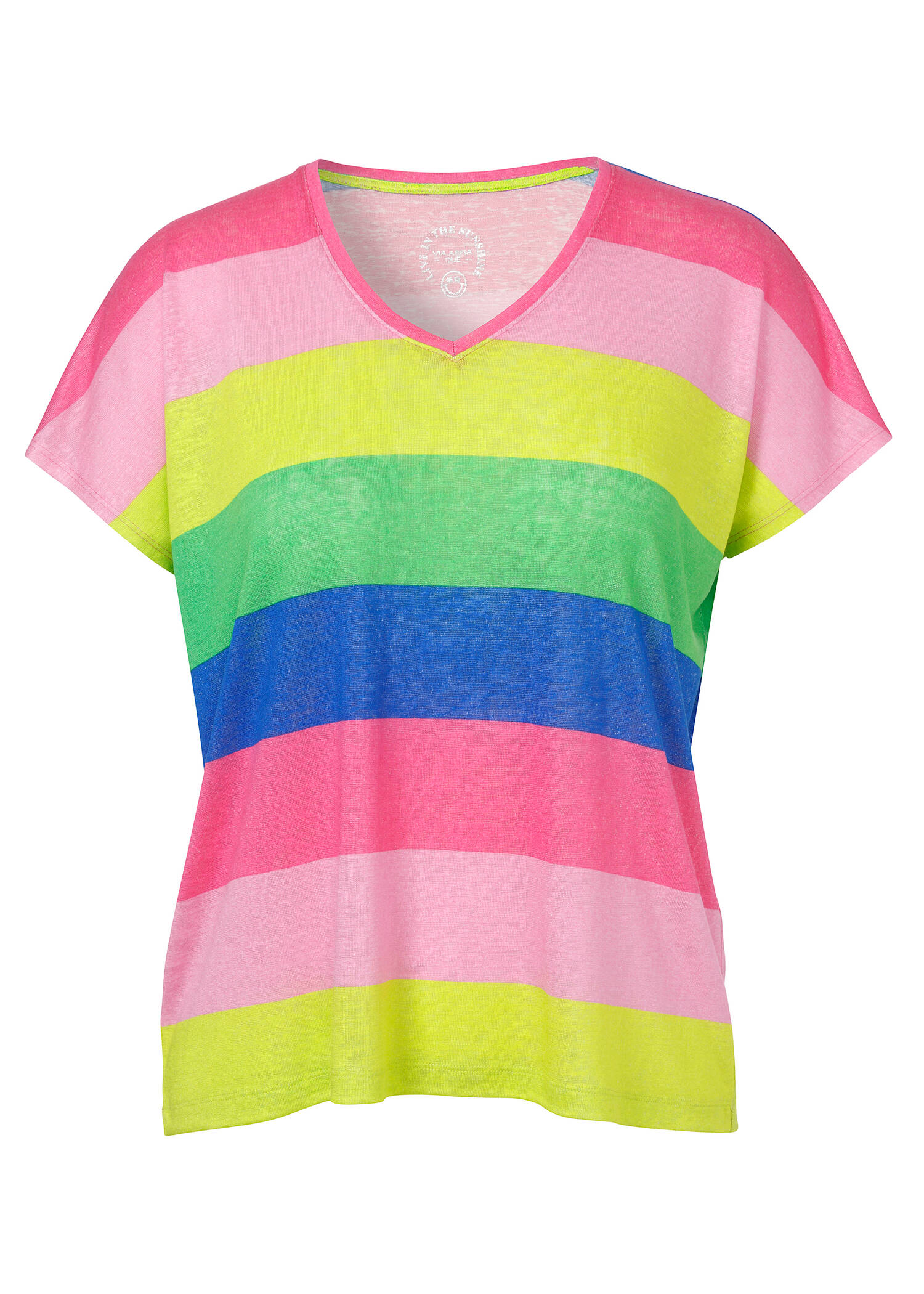 Zartes Color Blocking Shirt mit Strukturmuster /