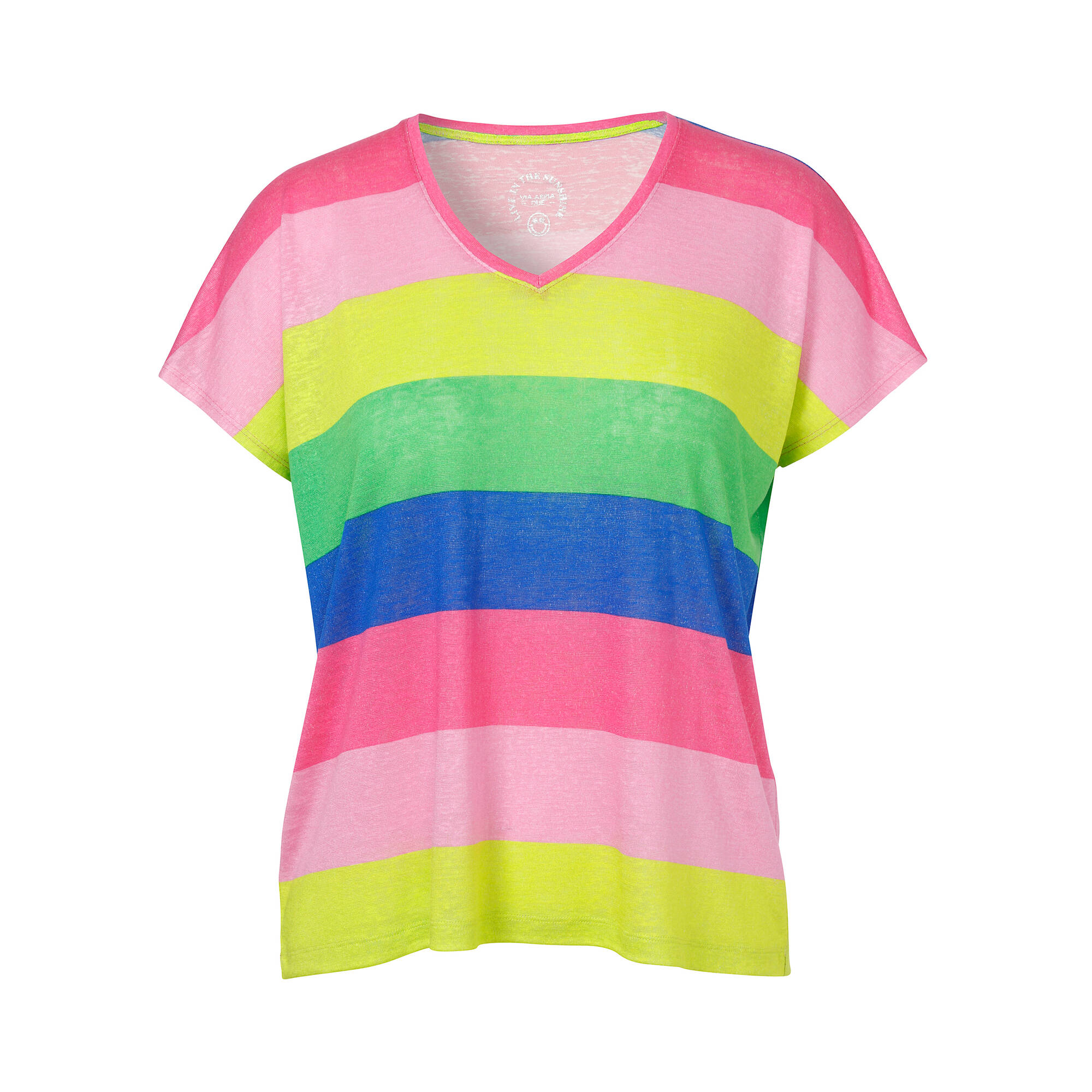 Zartes Color Blocking Shirt mit Strukturmuster