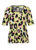 Geripptes T-Shirt mit Modern Leo-Muster / 