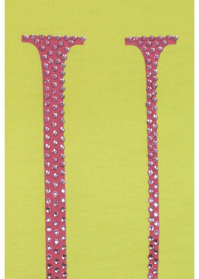 Softes Shirt mit geschmücktem Letter-Print / 