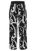 7/8 Viskose-Jersey Print Hose mit weitem Bein / 
