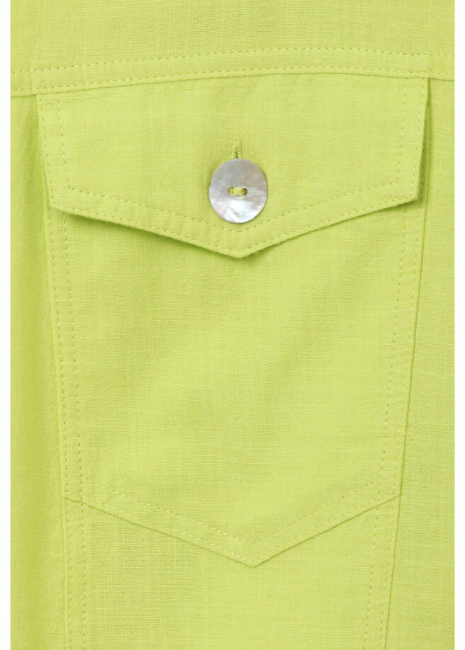 Kurze Kasten-Jacke aus zarter Baumwolle / 