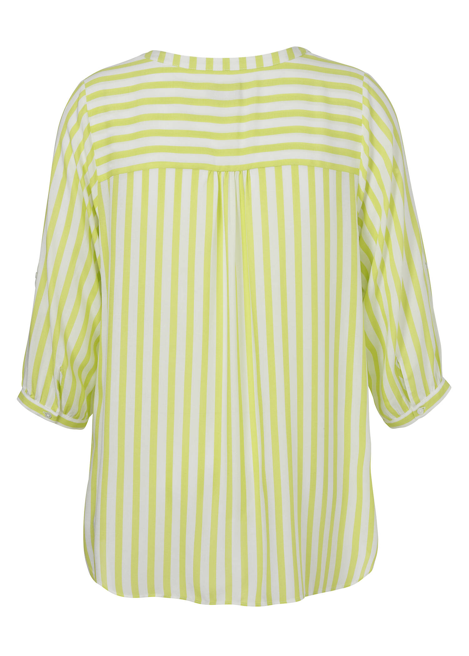 Längsgestreifte 3/4-Arm Viskose-Bluse /