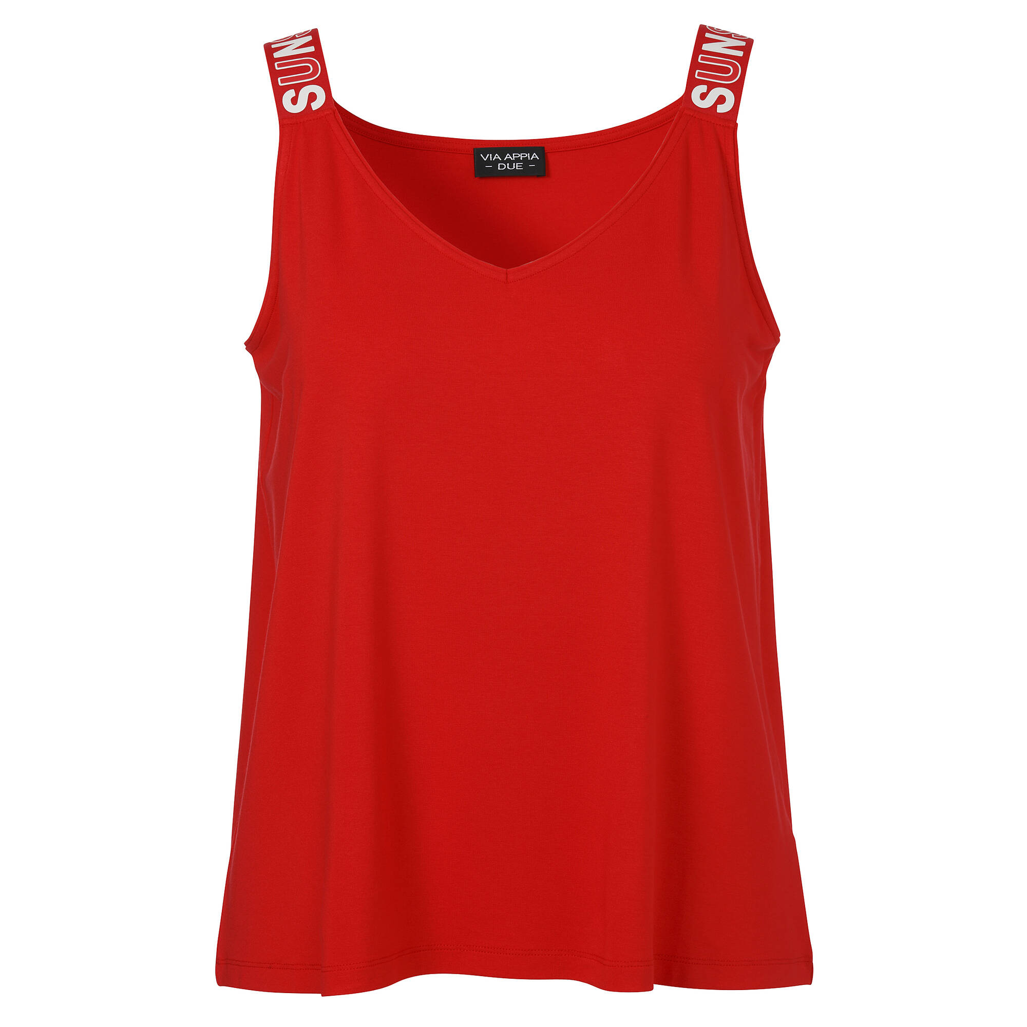 Chices Viskose-Jersey Sommer-Top mit V Ausschnitt