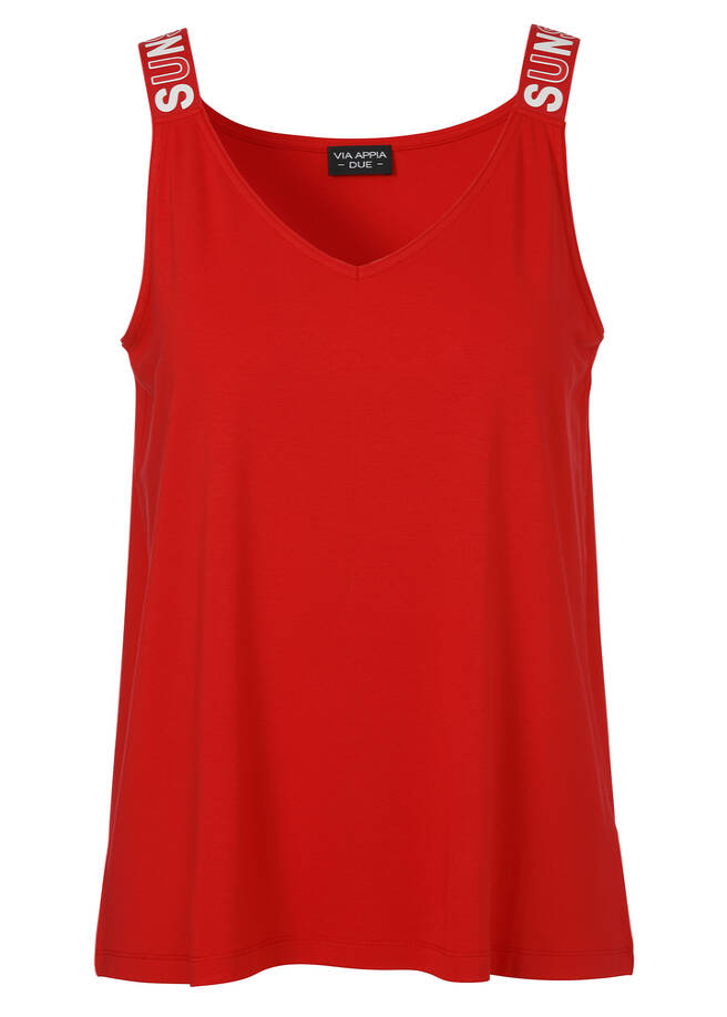 Chices Viskose-Jersey Sommer-Top mit V Ausschnitt / 