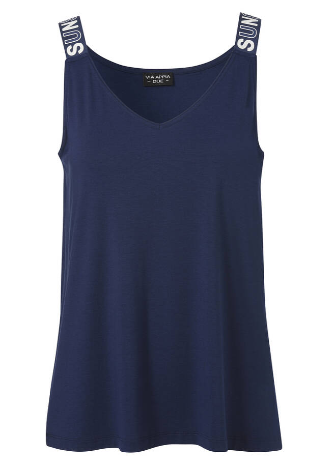 Chices Viskose-Jersey Sommer-Top mit V Ausschnitt / 
