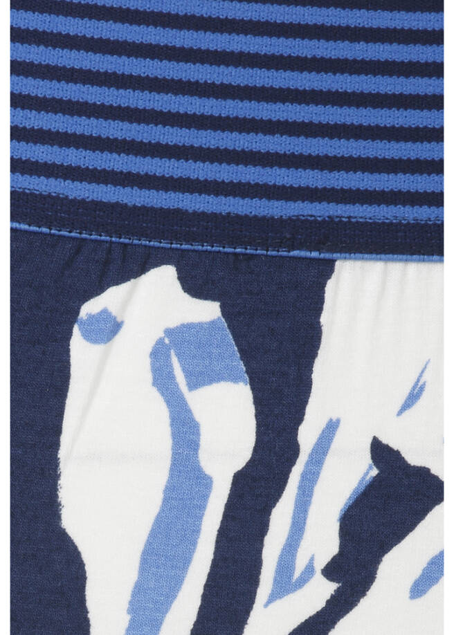 7/8 Print Schlupfhose Viskose-Jersey weites Bein / 
