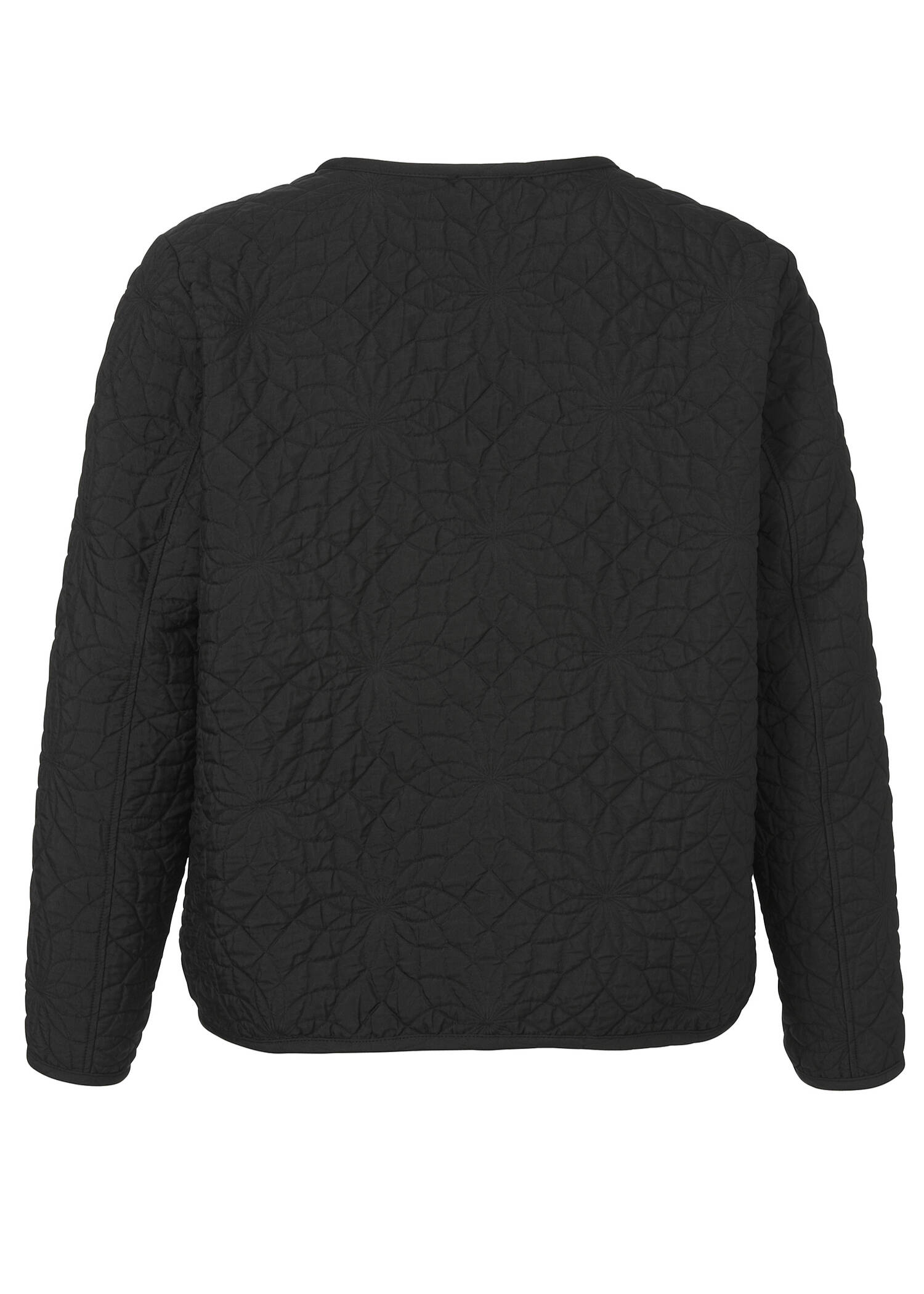 Schwarze Jacke mit Strukturmuster /