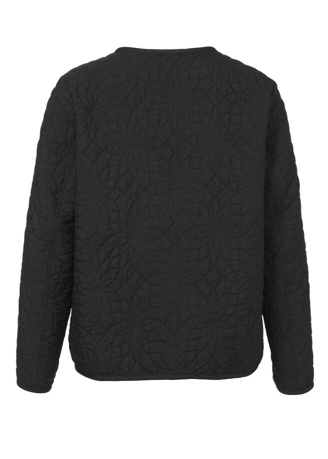 Schwarze Jacke mit Strukturmuster / 