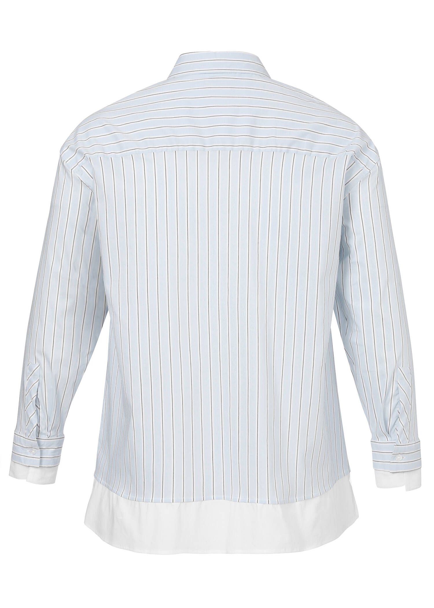 Edle Baumwoll-Stretch Bluse mit Streifen-Dessin / 