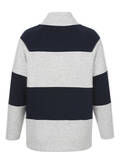 Sweatjacke mit Stehkragen Sporty Deluxe Silber - Marine / 