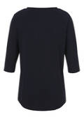 3/4-Arm Shirt Uni mit Ziernähten / 