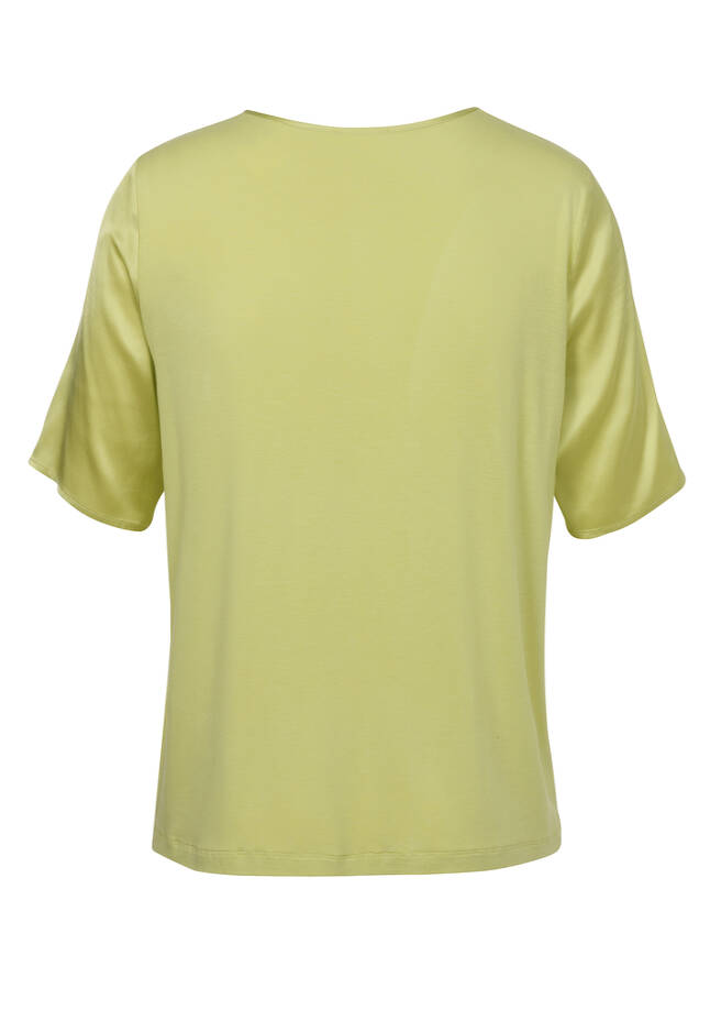 Halbarm-Blusen-Shirt matt glänzend / 