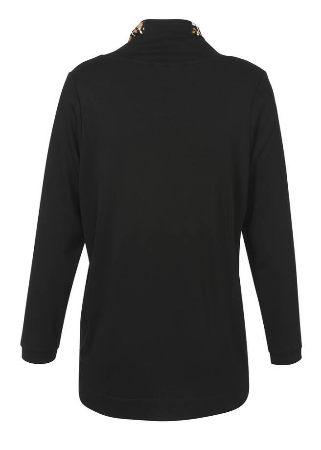 Chices Sweatshirt Schwarz mit Leo-Details / 