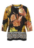 3/4-Arm Sweatshirt mit modischem Mustermix / 