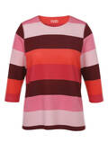 3/4-Arm Sweatshirt mit Blockstreifen /