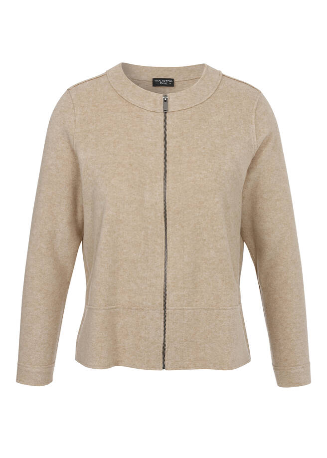 Edle Jacke Uni mit Zipper / 
