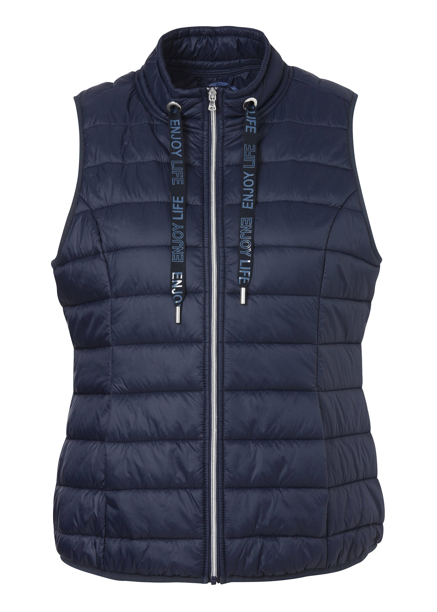 Wattierte Steppweste mit Zipper / 