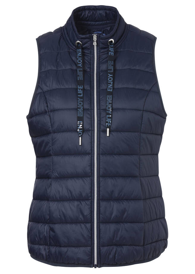Wattierte Steppweste mit Zipper / 