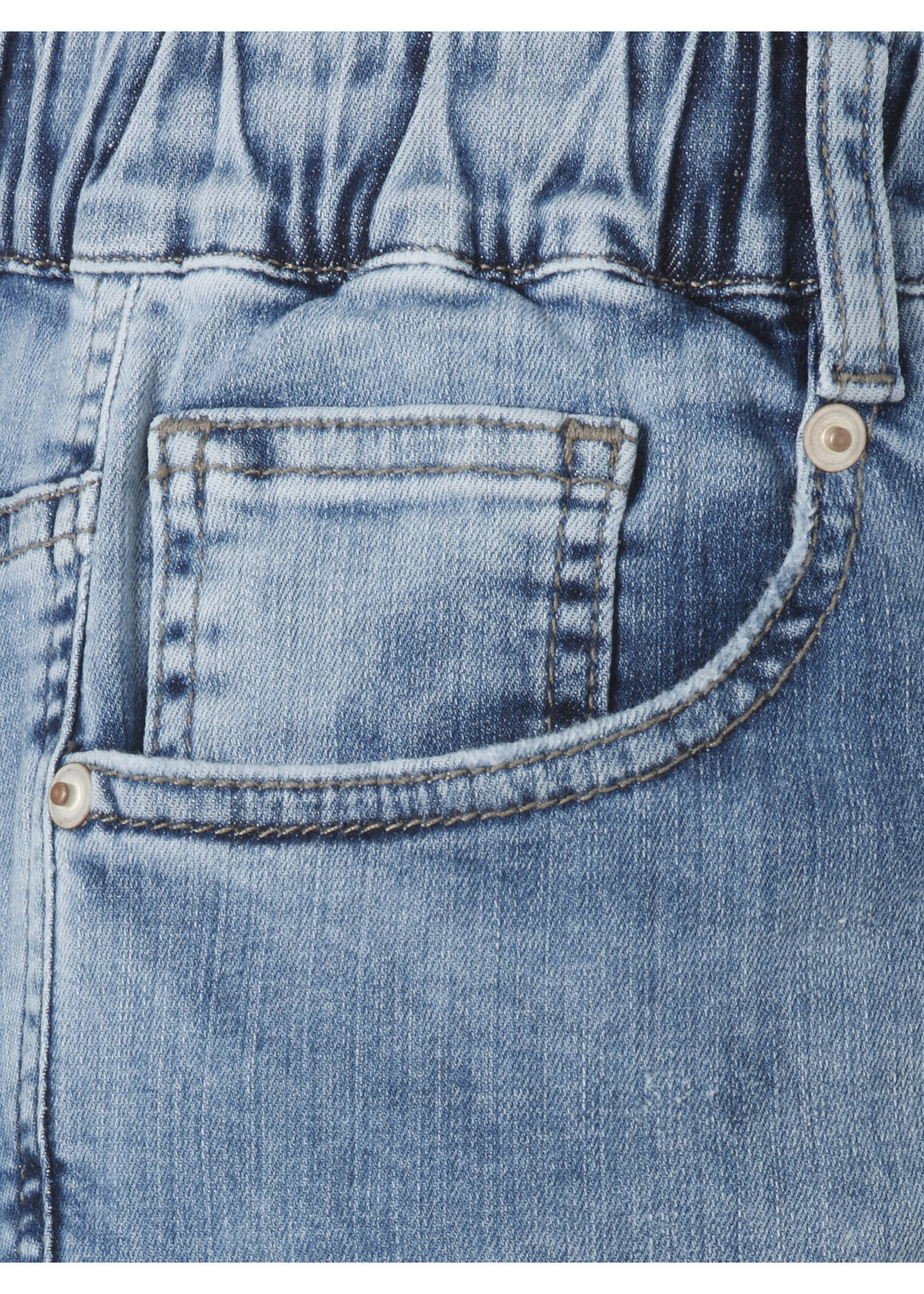 Flared Jeans Hellblau Used-Look /