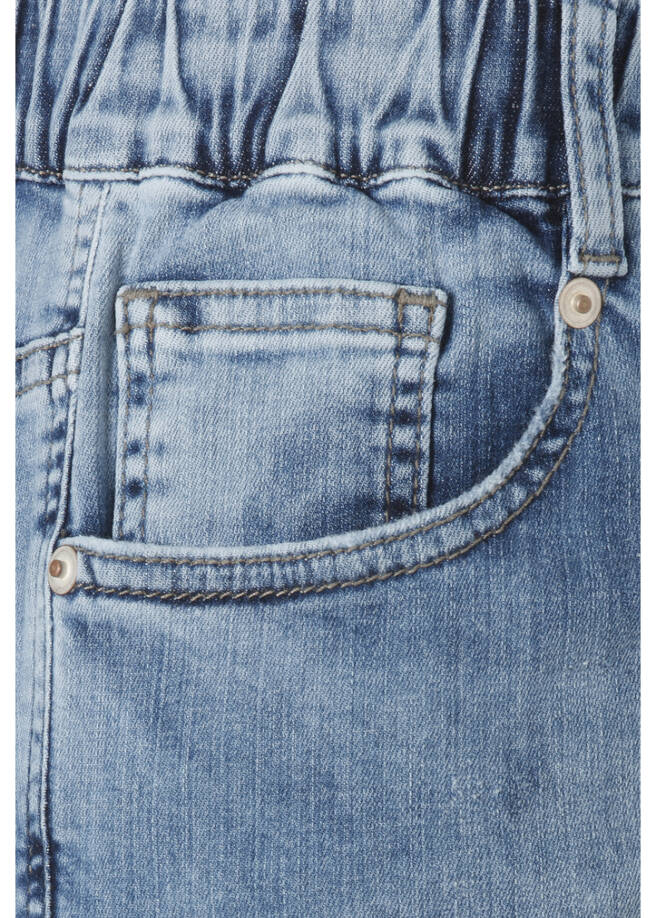 Flared Jeans Hellblau Used-Look /