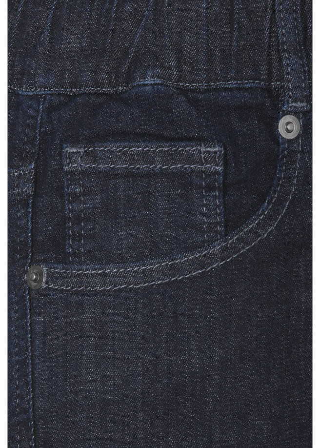 Dark Blue Jeans Modern Flared Pants / 