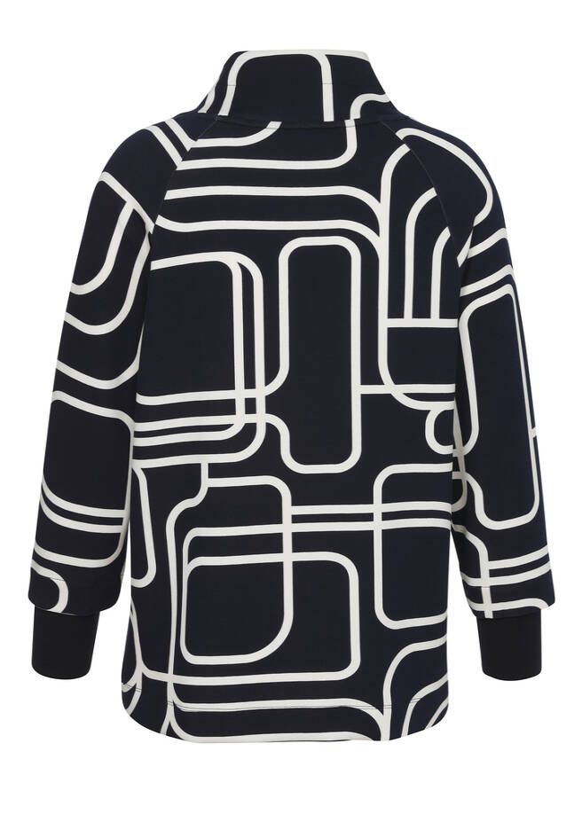  dunkelblau / creme Rückansicht