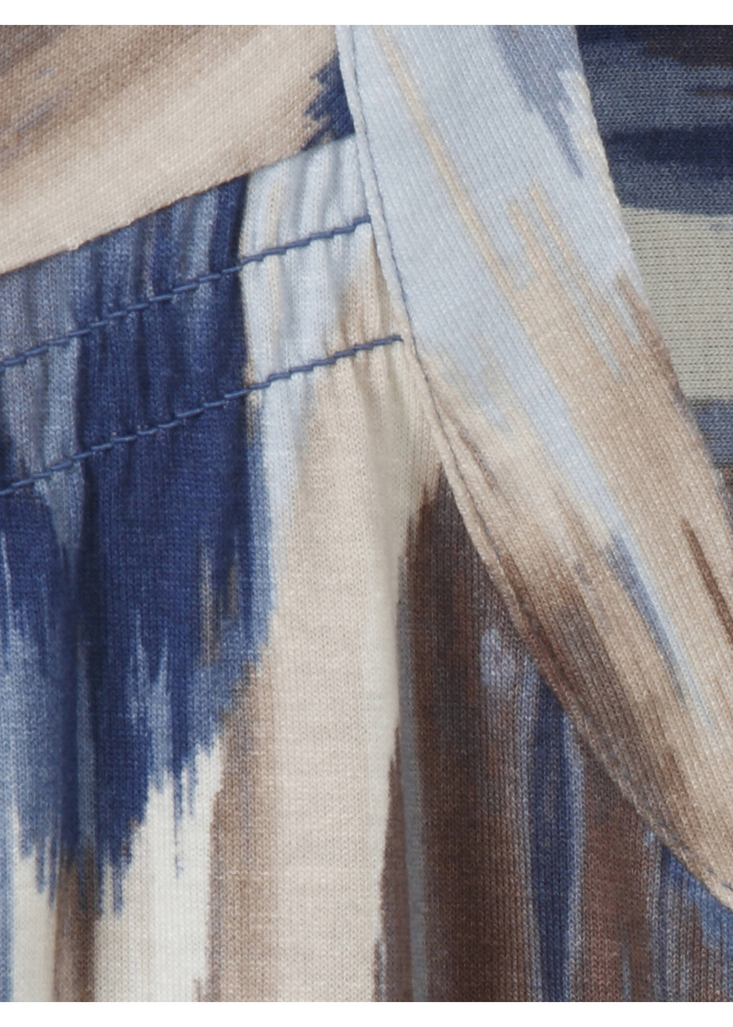 Print-Shirt Langarm mit Gummizugsaum / 